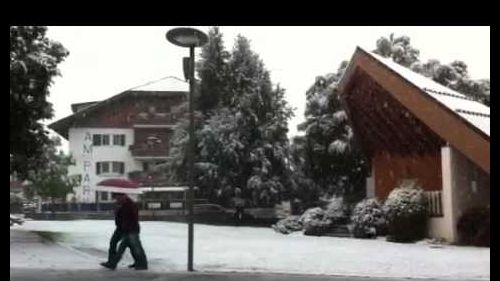 La prima nevicata dell'anno a valdaora/erste wintergrüße au