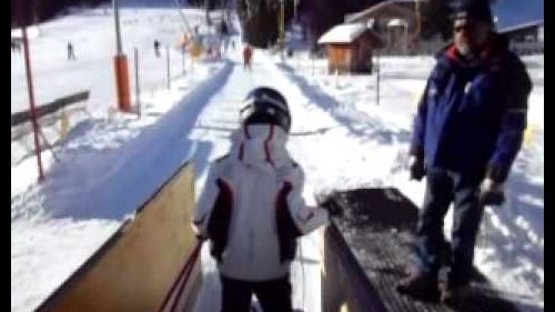 22 gennaio 2012, corvara - riccardo riprende a sciare dopo 1 anno di stop.