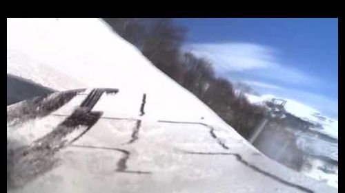 Marco carnevale si diletta con lo snowboard a pizzalto roccaraso