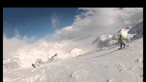 Stubaier gletscher snowboarding