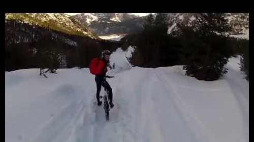 Gita sulla neve in mtb a valle stretta 24 12 2012
