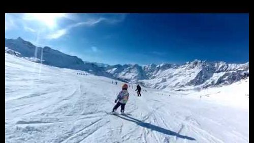 Alessio 5 anni e mezzo snowboard
