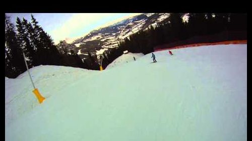 Sciare sulla nera della gran risa a corvara