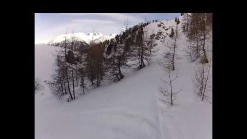 Snowboard freeride st moritz river