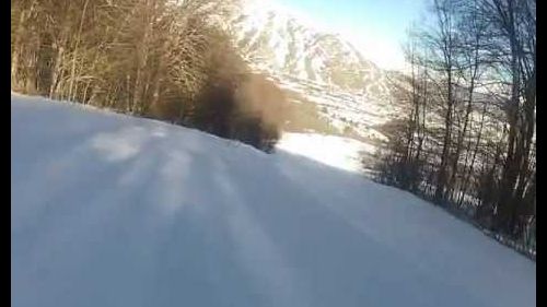 Ii prova allenamento di slalom gigante sulla pista delle aquile di campo felice