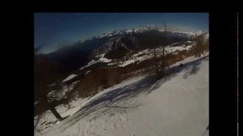 Freeride monte bieteron versante sud.. palasinaz, brusson (ao)