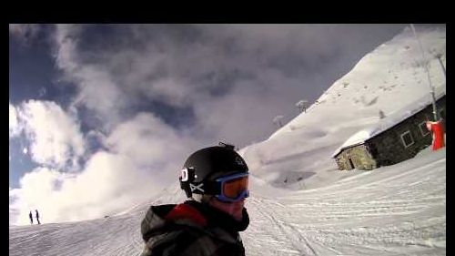 Snowboarding in clavière, italy! drift hd