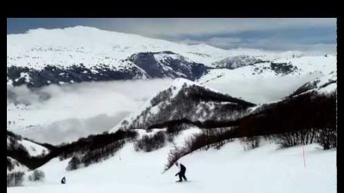 Snowboarding with my friends at ovindoli italy.