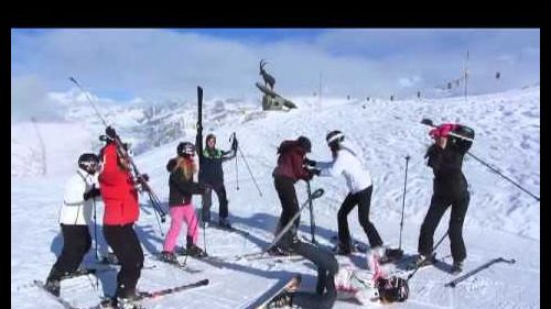 Harlem shake skiing