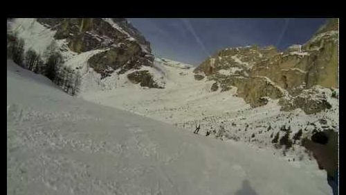 Gopro hero3 blackedition dolomitisuperski colfosco - high speed skiing 97km/h