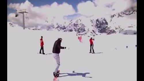 Clod con la tavola hard e i nuovi scarponi - cervinia 04 maggio 2013