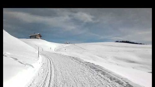 Salita sulla neve/snow in mtb verso la malga di nemes sesto/moso val pusteria