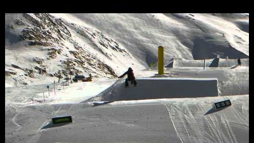 Gb freestyle snowboard team in stubai