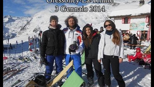 Gopro hd hero su un casco da sci: monterosa ski (gressoney-la-trinité) 3 gennaio 2014 (1080p!!!)
