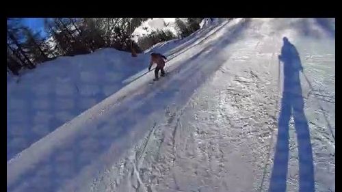 Discesa pista snowboard claviere 2014 corso isef