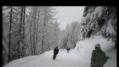Nice ski run through the trees - bardonecchia, jan 2014