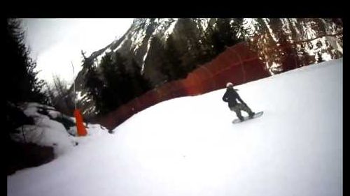 Snowboarding in la thuile