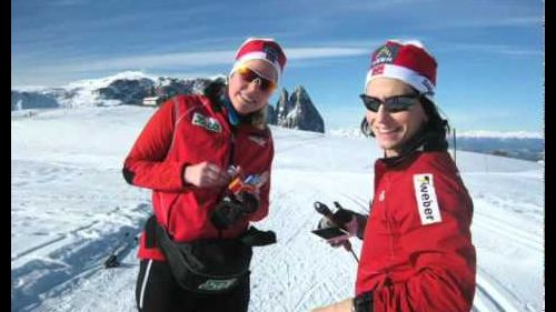 Training des norwegischen langlauf-nationalteams auf der seiser alm
