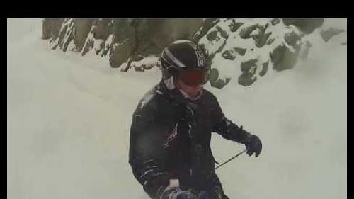 Snowing heavily in champoluc