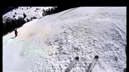 Downhill at cicles v1 with fall! 15-01-2015 black slope