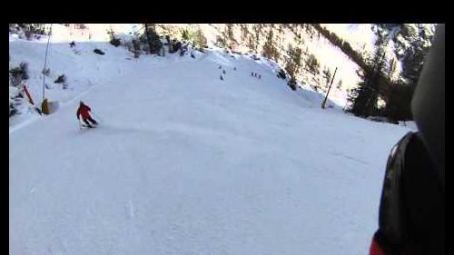 Champoluc b3 skiing black nera towards staffal 30 dec 2014