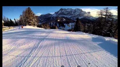 Sciare in alta badia -pista 12 rossa san cassiano