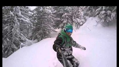 Splitboard freeride bardonecchia 2015 - discesa 1