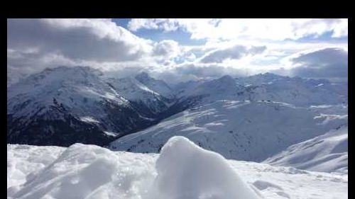 Powder skiing in st. anton am arlberg