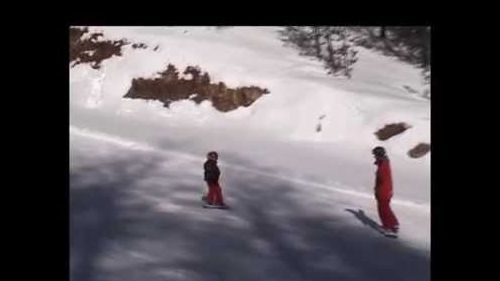 Villaggio palumbo simone a scuola di snowboard