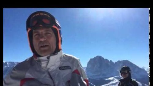 Sciare sulle piste del seceda in val gardena