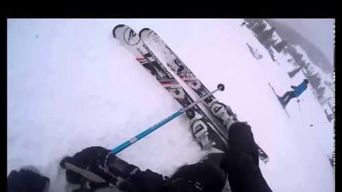 San cassiano skiing bits