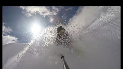Deep powder skiing series 
