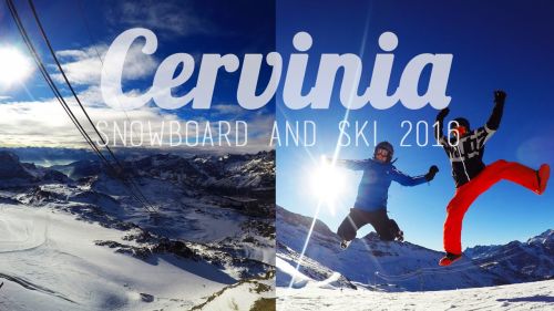 Snowboard and ski gopro hero 4 black 1080p - breuil - cervinia, italy. new years 2016