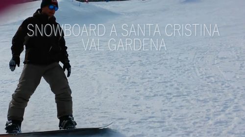 Discesa snowboard ortisei