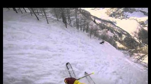 Gopro off piste mont blanc in courmayeur