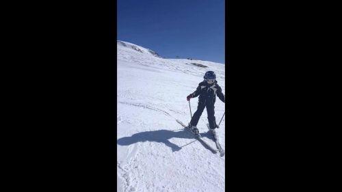 Skiing zermatt - ski run, below aroleid, schwarzsee 01032016