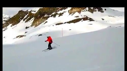 Sciata pista 1 valtournenche cervinia