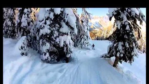 Warming up snowboarding session