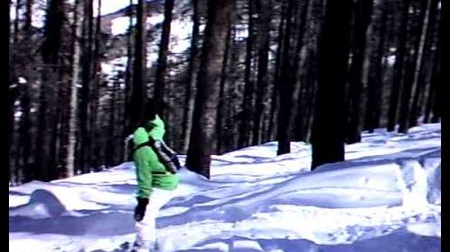 Johnno thru trees off red 29 in sauze d'oulx.avi