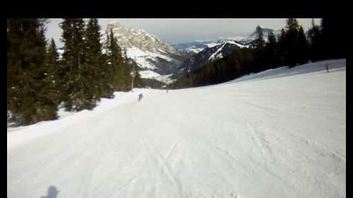 Skiing in alta badia - vallon boè - corvara