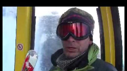 Riding gondola at val gardena