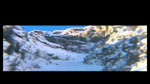 Extreme freeride ski in champoluc, pro skier cédric favre