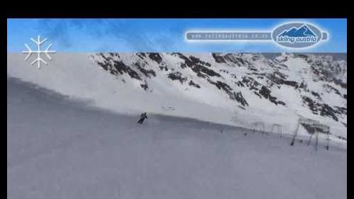 Superb piste skiing on the stubai glacier