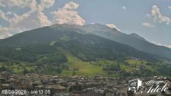 Bormio center with the Stelvio slope