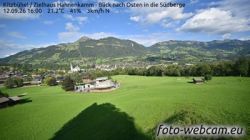 City of Kitzbuhel: Kitzbühel - Hahnenkamm Finish House - View east toward the southern mountains