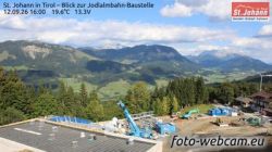 Market Municipality of St. Johann in Tirol: St. Johann in Tirol - View toward the Jodlalmbahn construction site