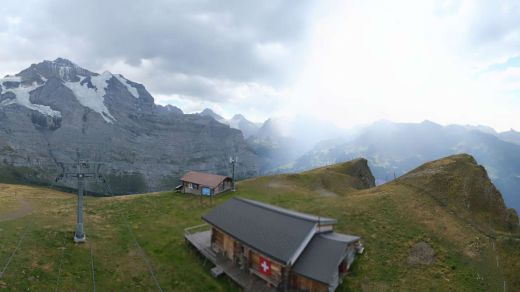 Wengen Klein Scheidegg station 2061 m toward the north face of Eiger