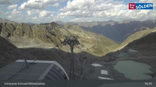 Sölden Schwarze Schneid intermediate station 3000 m.