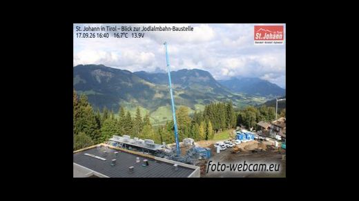 Kitzbuhel Market Municipality of St. Johann in Tirol: St. Johann in Tirol - View toward the Jodlalmbahn construction site