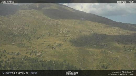 Alpe Lusia Moena Campo Laste chairlift arrival 2234 m.